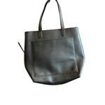 Madewell Women's black faux Leather Tote Bag with Sturdy Handles Photo 8