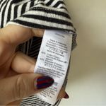 Madewell Black & White Striped Double-Faced Jersey Henley Tee Top M Photo 6