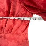 Anthropologie Plunge Mini Dress 16W Pink Jacquard Floral Flirty Boho Feminine Photo 6