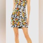 Mac Duggal NWT  Black Sequined Floral Detail Mini Dress - 26867 Photo 0