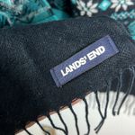 Lands' End snowflake fringe winter/ cold weather scarf Photo 2