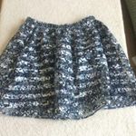 Xhilaration Striped Floral Skater Skirt Pockets Black - Sz Medium Photo 3