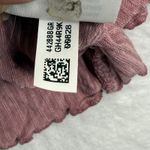 American Eagle Soft Sexy Rib Floral Button Up Crop Top Women's L/G Pink Size L Photo 6