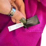 Boston Proper  100% Cashmere Sweater Small Fuchsia Square‎ Neck Balloon Sleeve Photo 3