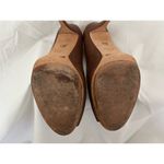 Italian made Vero Cuoio brown soft leather signature open toe heels, 9.5M Dressy Size 9.5 Photo 5