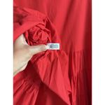 Cato ‎ Shirt Dress Women’s 18-20W Red Cotton Button Front Hi-Low Hem Short Sleeve Photo 4