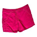 Womens LL Bean Pink/Orange Hiking Nylon Easy Care Shorts Photo 0