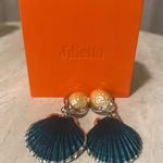 Julietta Azul Pearl & Shell Statement Earrings | Silver/Blue Blue Photo 0