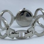 infinity  34mm ladies analog watch silver tone black dial 7.5”-8” w/battery Photo 3