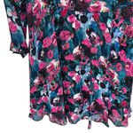 Haute Hippie  Floral Print Silk Henley Shirt Dress‎ S Photo 8