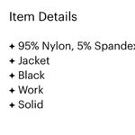 Spiegel Black Single Snap Closure Classic Blazer Jacket Dark Academia Womens XS Photo 3