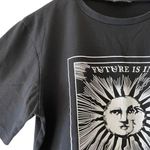 SheIn  Future is In Your Hands Black Cropped Boxy Short Sleeves Womens TShirt M Photo 6