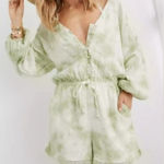 Aerie Green Tie Dye Romper - Size XL Photo 0