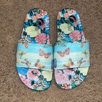Johnny Was  Costa Azul‎ Butterfly Pool Slides Sandal 6 Photo 3