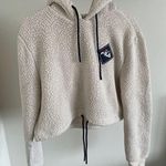 Urban Outfitters  FILA Adam Ecru Sherpa Hoodie Pullover (Large) Photo 3