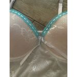 Rampage  White Adjustable Straps Lace Turquoise Babydoll Lingerie Size Medium Photo 2