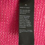 Chico's  Black Label Pink V-Neck Vented Metallic Pullover Long Sleeves XL‎ Tunic Photo 5