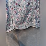 Solitaire Anthropologie Scalloped  Embroidered Top Womens Small 3/4 Short Sleeve Photo 6