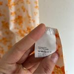 SheIn 🦋  Orange White Ditzy Floral Short Sleeve Midi Dress Leg Slit Casual Large Photo 3