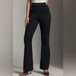 Anthropologie  High-Rise Flare Black Knit Pants Photo 2