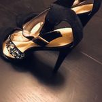 Zigi Soho Black Suede  Rhinestone Studded Heel Photo 2