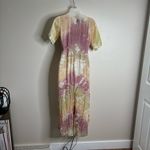 Passports Pier One Imports Vintage Tie Dye Jumpsuit wide leg medium 90s boho Pink Photo 1
