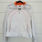 Nike Women’s White Orange Large Y2K Zip Up Jacket 2000s Vintage 90s Photo 0