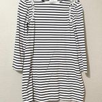 ALC Frank ALC White & Black Striped Mini Dress Shoulder Cut Out Details Womens M Tunic Photo 0