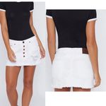 One Teaspoon One X  Women Size 26 White Junkyard Sort Distressed Skirt Button NEW Photo 1