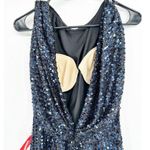 Mac Duggal 26331 Midnight Blue Cowl Back Boat Neck Sequined Gown Dress 2 Photo 5