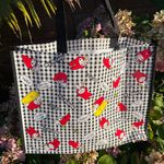 Sanrio My Melody White And Black Checkered Tote Bag Photo 2