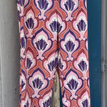 ZARA  Women’s Floral Patterned pleated zip front pants - Pink and Purple size 6 Photo 0