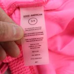 Good American NEW Always Fits Bikini Set One Shoulder Top Tiny Ties Bottom Pink Photo 7