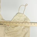 Silk Mirage Vintage Fairycore Silk Teddy Lingerie Bodysuit Embroidery Floral Tan Size XS Photo 7