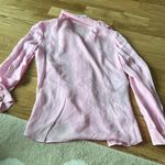 Moschino NWT  pink Heart-Shaped Buttons Silk Blouse Photo 6