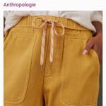 Anthropologie  Pilcro Cottage Utility Pants Yellow Elastic Waist XL Photo 2
