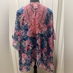 Charlie Paige Floral Pink and Blue Women's Kimono NWT Photo 1