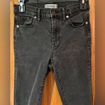 Madewell Women's High Riser Ripped Skinny Jeans in Black Sea Raw Hem Size 27 Photo 6