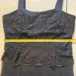 Black wedding dress‎ with lace bodice and chiffon skirt and straps Size XL Photo 5