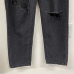 Pretty Little Thing  Black Boyfriend Button Fly Womens Jeans Size 2 Distressed Photo 4