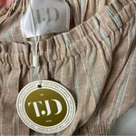 The Jetset Diaries NWT  Maya Midi Dress Khaki Stripe High Slit Womens Size S Photo 5