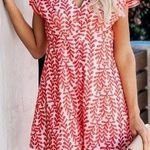 Entro Red Cotton Embroidered Romper Photo 0