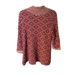 Anthropologie Moth Cowled Galena Pullover Red Motif Sz small Photo 4
