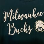 Nba Milwaukee Bucks Gameday Couture Top Xtra Small XS Dark Green Striped Sleeves  Photo 2