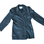 Vintage Margaret Godfrey Leather Jacket Size 14 Blazer Dressy Career Black Photo 0