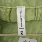 PacSun Shorts Womens 0 25 Neon Green Vintage High Rise Festival Cut Off Denim Photo 6