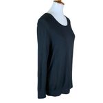 Athleta  Black Open Back‎ Long Sleeve Top Women’s Small Petite Crisscross Cutout Photo 1