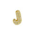 Balloon Zircon Letter J Initial Necklace Gold Photo 2