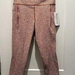 Athleta NWT  Size M Salutations Stash II Textured Tights Brown Cream Cheetah Photo 0