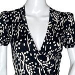 Diane Von Furstenberg DVF  Wrap Dress XS Black White Geometric Italy 1970 Vintage Photo 4